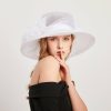 Hats | Women’s Wide Brim Organza With Flower Kentucky Derby Church Hats Black – Girls