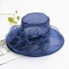 Hats | Women’s Wide Brim Organza With Flower Kentucky Derby Church Hats Black – Girls