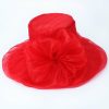 Hats | Women’s Wide Brim Organza With Flower Kentucky Derby Church Hats Black – Girls