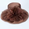 Hats | Women’s Wide Brim Organza With Flower Kentucky Derby Church Hats Black – Girls