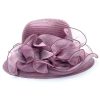 Hats | Women’s Wide Brim Organza With Flower Kentucky Derby Church Hats Gray – Girls