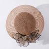 Hats | Women’s Wide Brim Organza With Flower Kentucky Derby Church Hats Khaki – Girls