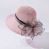 Hats | Women’s Wide Brim Organza With Flower Kentucky Derby Church Hats Khaki – Girls