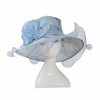 Hats | Women’s Wide Brim Organza With Flower Kentucky Derby Church Hats Light Blue – Girls