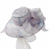 Hats | Women’s Wide Brim Organza With Flower Kentucky Derby Church Hats Light Blue – Girls