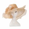 Hats | Women’s Wide Brim Organza With Flower Kentucky Derby Church Hats Light Blue – Girls