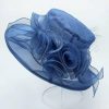 Hats | Women’s Wide Brim Organza With Flower Kentucky Derby Church Hats Pink – Girls