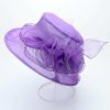 Hats | Women’s Wide Brim Organza With Flower Kentucky Derby Church Hats Pink – Girls