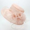 Hats | Women’s Wide Brim Organza With Flower Kentucky Derby Church Hats Pink – Girls