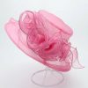 Hats | Women’s Wide Brim Organza With Flower Kentucky Derby Church Hats Pink – Girls