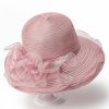 Hats | Women’s Wide Brim Organza With Flower Kentucky Derby Church Hats Purple – Girls