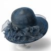 Hats | Women’s Wide Brim Organza With Flower Kentucky Derby Church Hats Purple – Girls