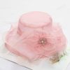 Hats | Women’s Wide Brim Organza With Flower/Pearl Kentucky Derby Church Hats Khaki – Girls