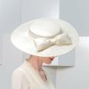 Hats | Women’s Wide Brim Polyester With Bowknot Kentucky Derby Church Hats/Flat Caps Beige – Girls