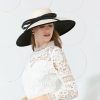 Hats | Women’s Wide Brim Polyester With Bowknot/Pearl Kentucky Derby Church Hats Black And White – Girls