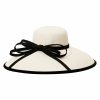 Hats | Women’s Wide Brim Polyester With Bowknot/Pearl Kentucky Derby Church Hats Black And White – Girls