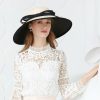 Hats | Women’s Wide Brim Polyester With Bowknot/Pearl Kentucky Derby Church Hats Black And White – Girls