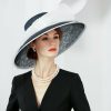 Hats | Women’s Wide Brim Sinamay Kentucky Derby Church Hats Dark Blue – Girls