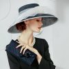 Hats | Women’s Wide Brim Sinamay Kentucky Derby Church Hats Dark Blue – Girls