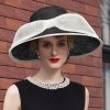 Hats | Women’s Wide Brim Sinamay With Bowknot Kentucky Derby Church Hats Black And White – Girls