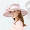 Hats | Women’s Wide Brim Sinamay With Bowknot/Ribbons Kentucky Derby Church Hats Pink – Girls