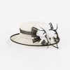 Hats | Women’s Wide Brim Sinamay With Faux Feather Kentucky Derby Church Hats Black And White – Girls