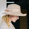 Hats | Women’s Wide Brim Summer Polyester With Bowknot/Ribbons Kentucky Derby Church Hats/Panama Hats Champagne – Girls