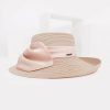 Hats | Women’s Wide Brim Summer Polyester With Bowknot/Ribbons Kentucky Derby Church Hats/Panama Hats Champagne – Girls