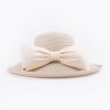 Hats | Women’s Wide Brim Summer Polyester With Bowknot/Ribbons Kentucky Derby Church Hats/Panama Hats Champagne – Girls