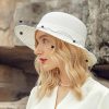 Hats | Women’s Wide Brim Summer Polyester With Faux Feather/Flower/Veil Kentucky Derby Church Hats/Panama Hats Beige – Girls