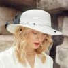 Hats | Women’s Wide Brim Summer Polyester With Faux Feather/Flower/Veil Kentucky Derby Church Hats/Panama Hats Beige – Girls