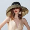 Hats | Women’s Wide Brim Summer Raffia Straw Kentucky Derby Floppy Hats/Church Hats Light Coffee – Girls