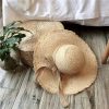 Hats | Women’s Wide Brim Summer Raffia With Bowknot Beach Holiday Sun Protection Straw Hats Beige – Girls