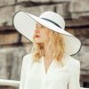 Hats | Women’s Wide Brim Summer Straw Kentucky Derby Floppy Hats/Church Hats White – Girls