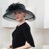 Hats | Women’s Wide Brim Tulle Sinamay Kentucky Derby Church Hats Black – Girls