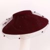 Hats | Women’s Wide Brim Wool With Veil Kentucky Derby Church Hats With Headband Burgundy – Girls