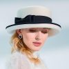 Hats | Women’s Winter Wool With Bowknot/Ribbons Kentucky Derby Church Hats/Flat Caps Black And White – Girls