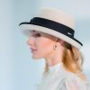 Hats | Women’s Winter Wool With Bowknot/Ribbons Kentucky Derby Church Hats/Flat Caps Black And White – Girls