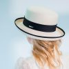 Hats | Women’s Winter Wool With Bowknot/Ribbons Kentucky Derby Church Hats/Flat Caps Black And White – Girls