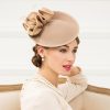 Hats | Women’s Wool Kentucky Derby Saucer Hats/Fascinators With Headband Camel – Girls