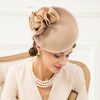 Hats | Women’s Wool Kentucky Derby Saucer Hats/Fascinators With Headband Camel – Girls