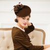 Hats | Women’s Wool Kentucky Derby Saucer Hats/Fascinators With Headband Camel – Girls