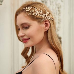 Headpieces | Crystal Pearl Hair Clips Bridal Wedding Headpieces Gold – Girls