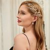 Headpieces | Crystal Pearl Hair Clips Bridal Wedding Headpieces Gold – Girls