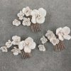 Headpieces | Flower Hair Combs Bridal Wedding Headpieces Gold – Girls