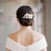 Headpieces | Flower Hair Combs Bridal Wedding Headpieces Gold – Girls