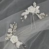 Headpieces | Flower Hair Pins Bridal Wedding Headpieces (Sold in a single piece) Silver – Girls