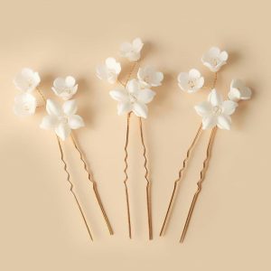 Headpieces | Flower Hair Pins Sets Bridal Wedding Headpieces (Set of 3) White – Girls