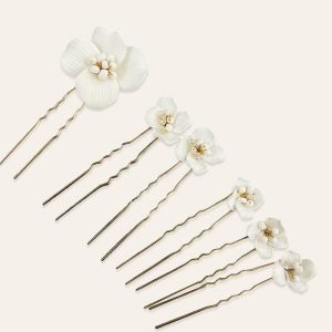 Headpieces | Flower Hair Pins Sets Bridal Wedding Headpieces (Set of 6) Gold – Girls