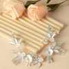 Headpieces | Halo Pearl Bridal Wedding Hair Combs Silver – Girls